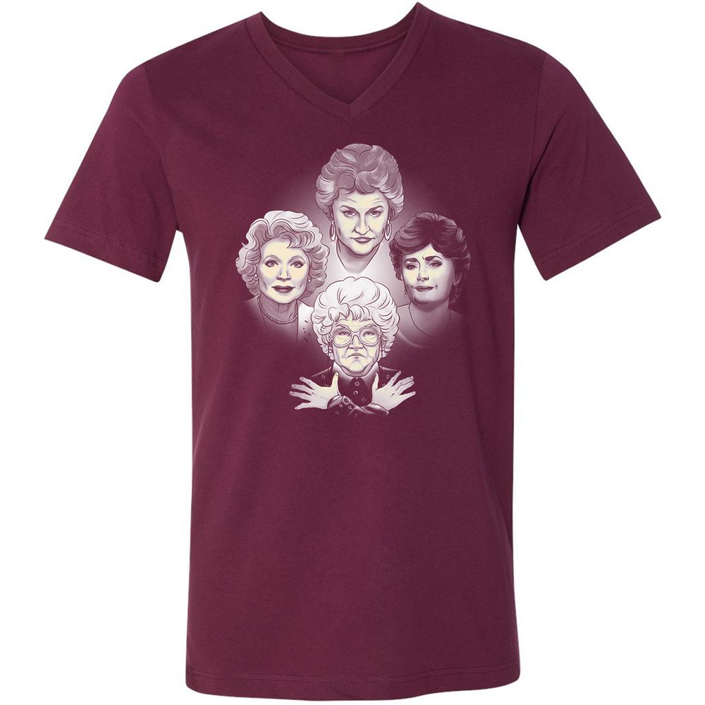 Unisex V-Neck T-Shirt - BH3LFBG5 - Maroon - 6