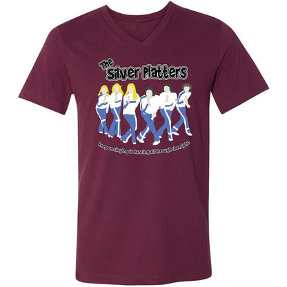 Unisex V-Neck T-Shirt - 7H1R996X - Maroon - 6