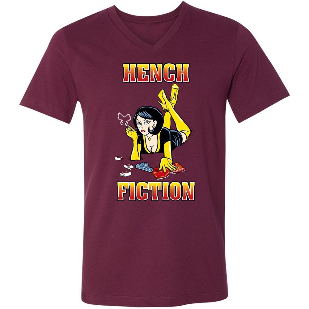 Unisex V-Neck T-Shirt - 9BPRKBAA - Maroon - 6
