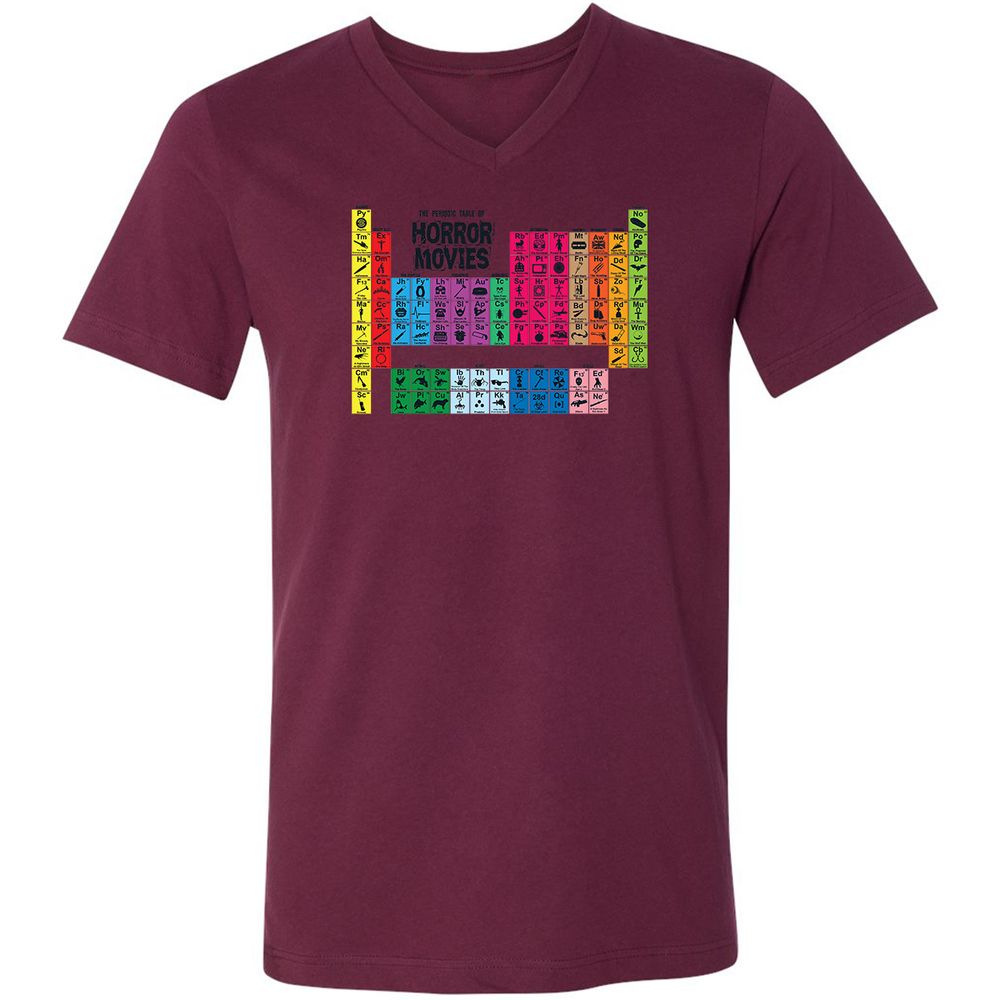 Unisex V-Neck T-Shirt - UJE7AVGP - Maroon - 6