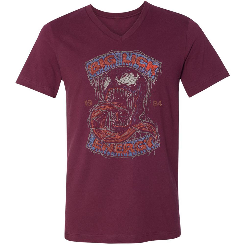 Unisex V-Neck T-Shirt - JACVDJXU - Maroon - 6
