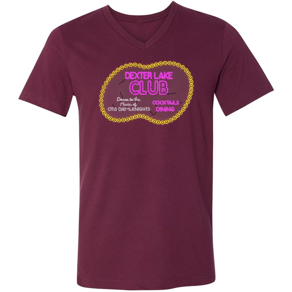 Unisex V-Neck T-Shirt - 7A43X13W - Maroon - 6