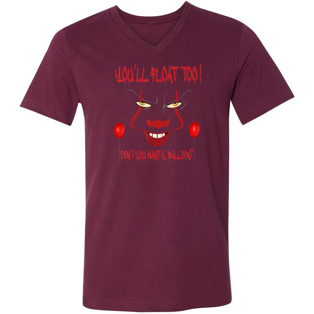 Unisex V-Neck T-Shirt - TS2P7UH1 - Maroon - 6