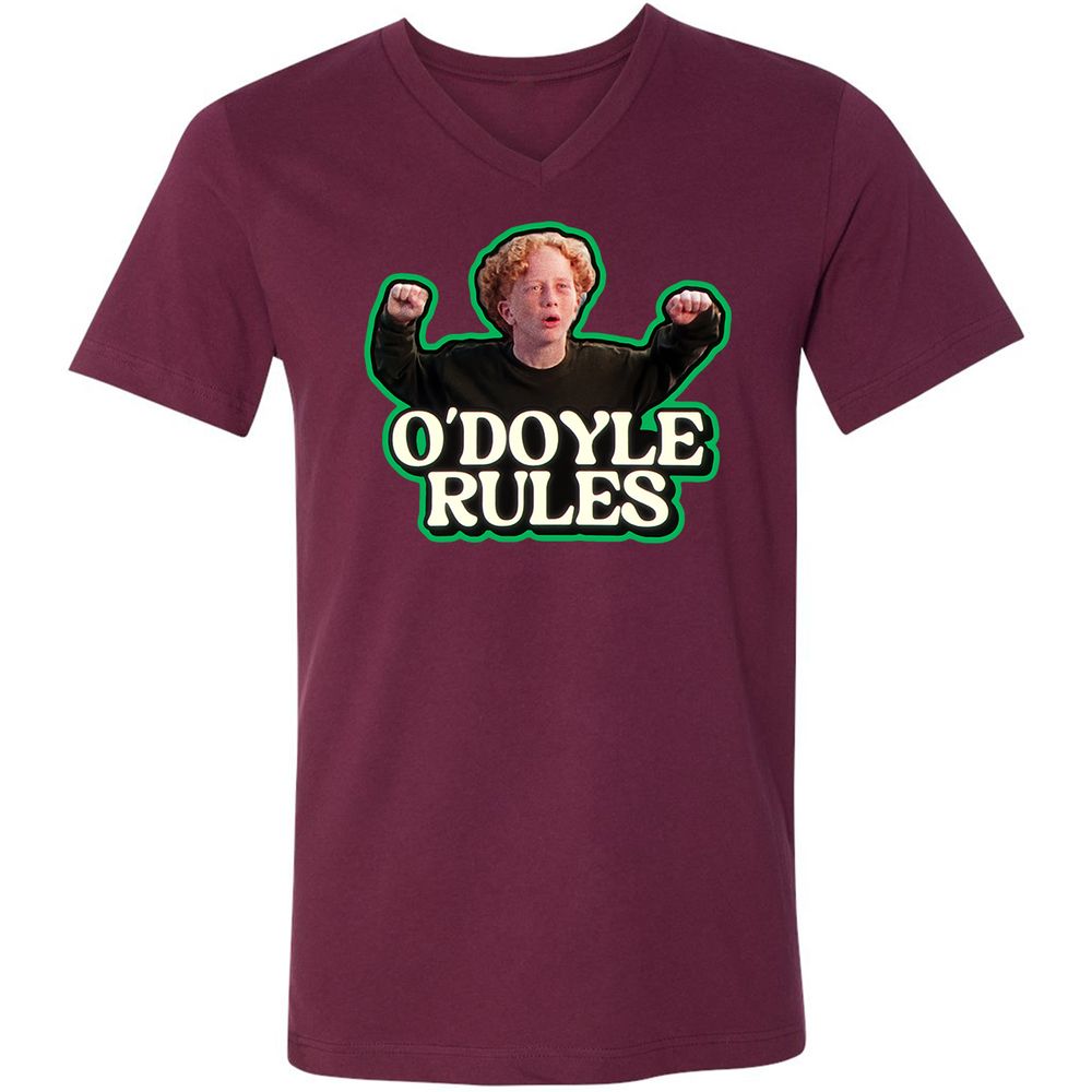 Unisex V-Neck T-Shirt - VYBY2NJC - Maroon - 6