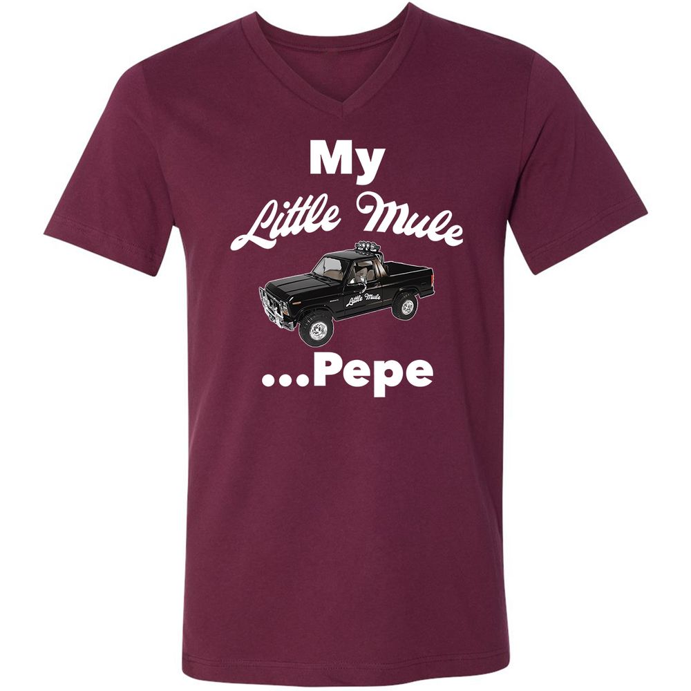 Unisex V-Neck T-Shirt - Q659RRPE - Maroon - 6