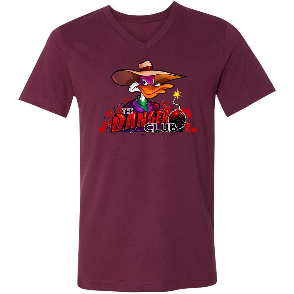 Unisex V-Neck T-Shirt - RWCKX19B - Maroon - 6