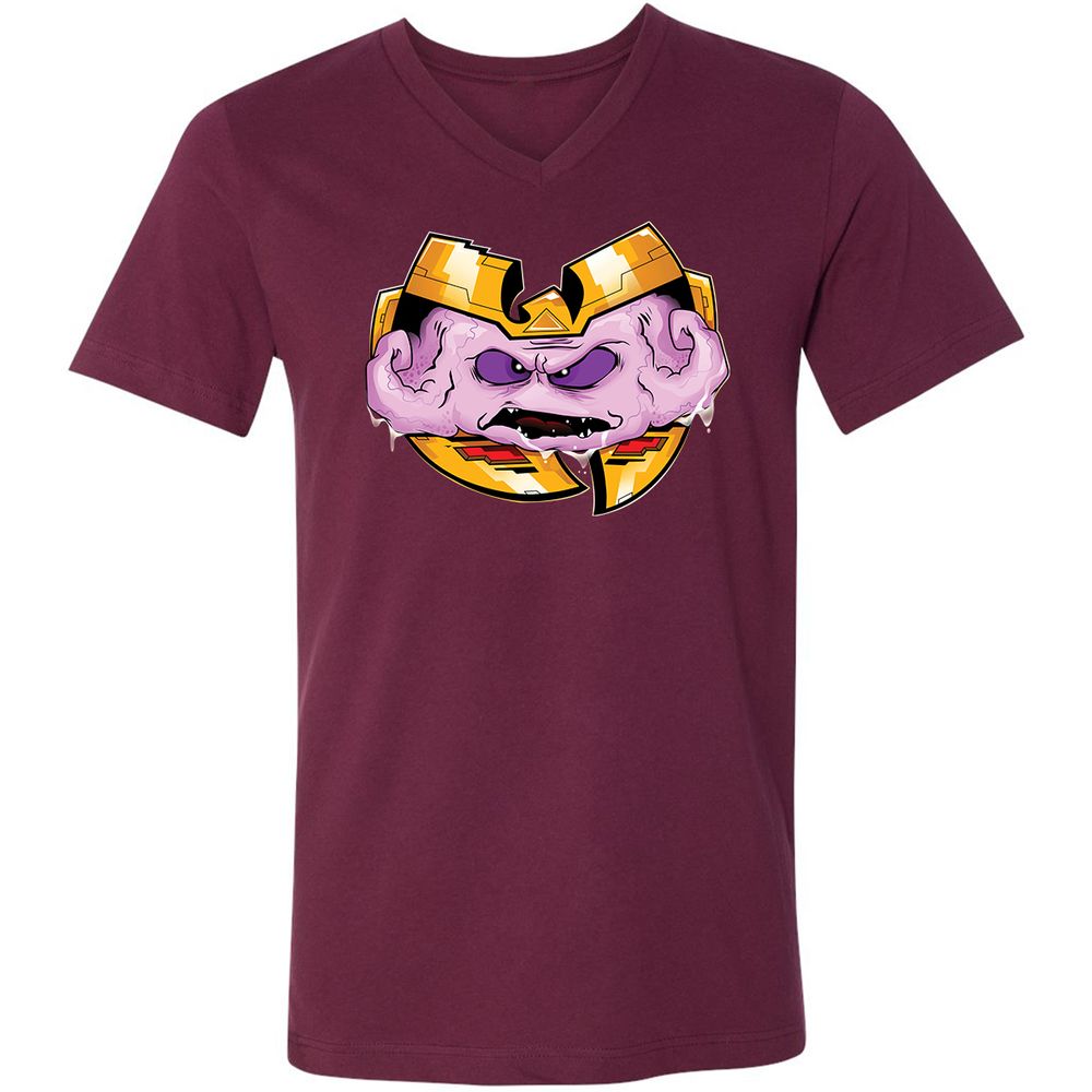 Unisex V-Neck T-Shirt - JXWFNFY1 - Maroon - 6