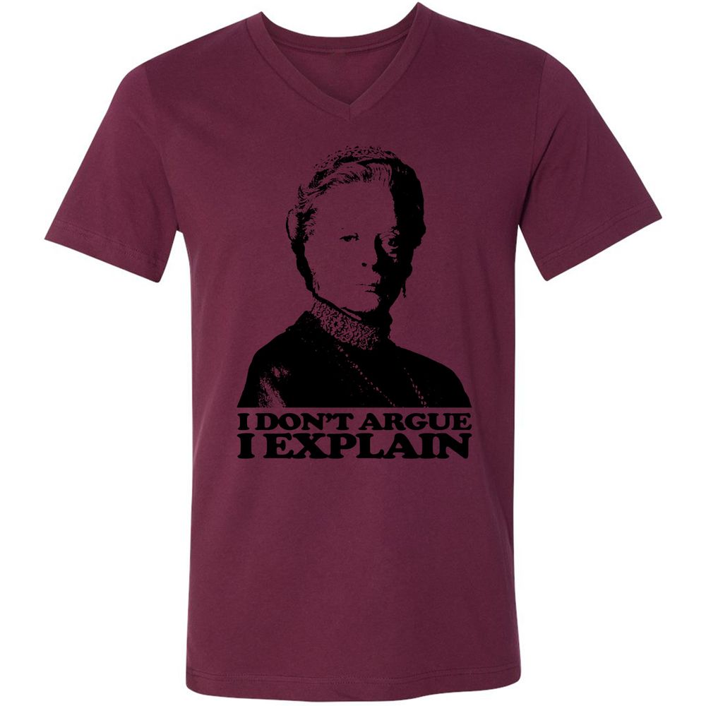 Unisex V-Neck T-Shirt - J3E991WP - Maroon - 6