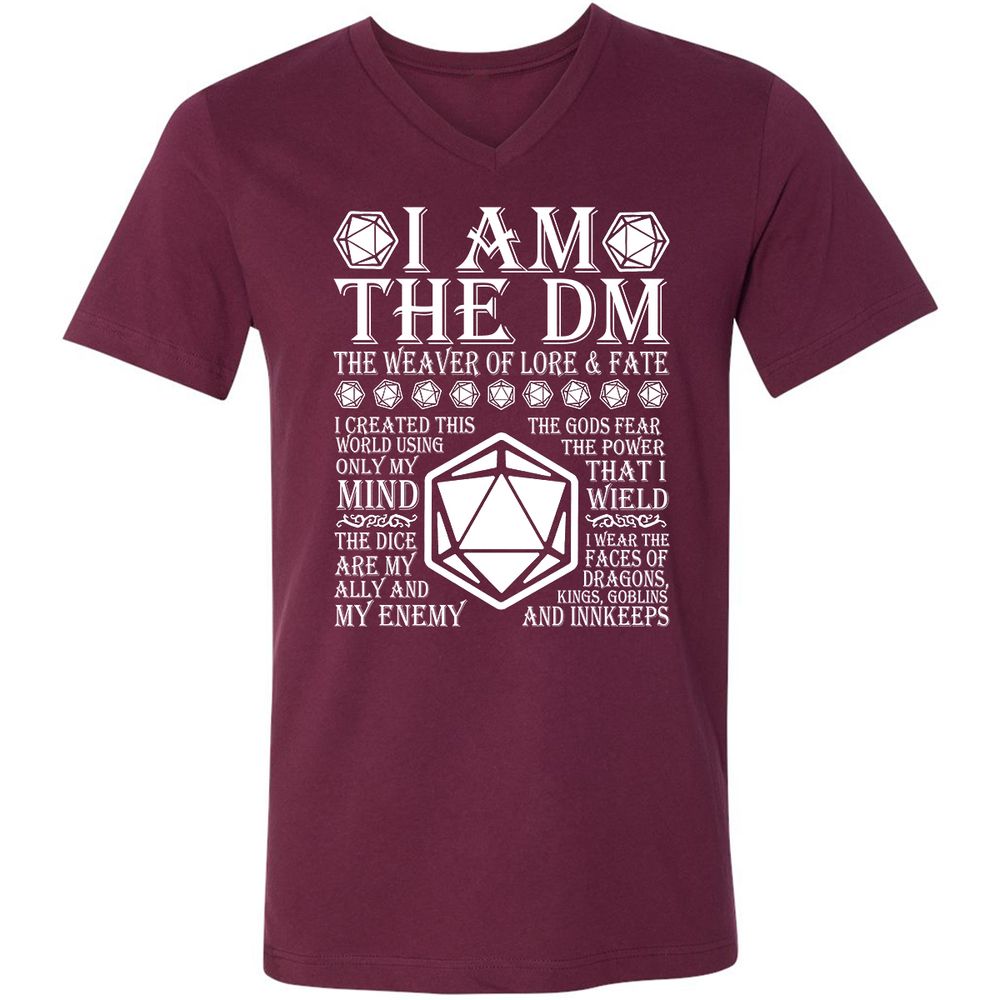 Unisex V-Neck T-Shirt - ED65QE7S - Maroon - 6