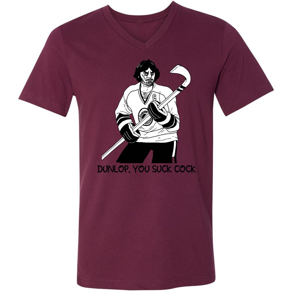 Unisex V-Neck T-Shirt - 9N6CDA4T - Maroon - 6