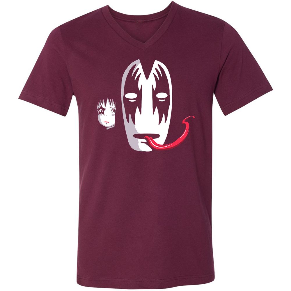 Unisex V-Neck T-Shirt - MSY57BFP - Maroon - 6