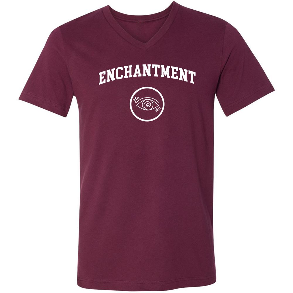 Unisex V-Neck T-Shirt - HPRCT3KY - Maroon - 6