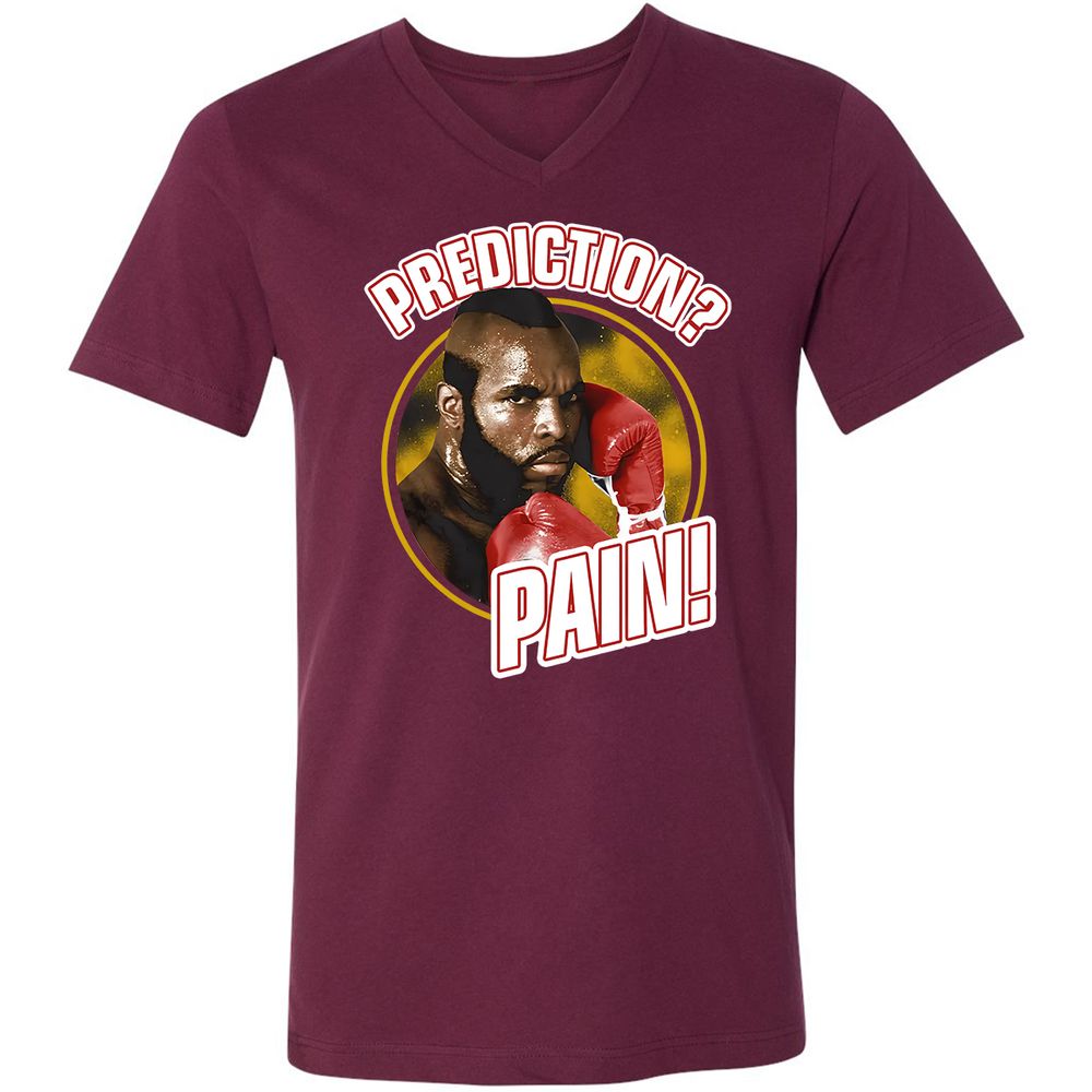 Unisex V-Neck T-Shirt - CCSXLU9P - Maroon - 6