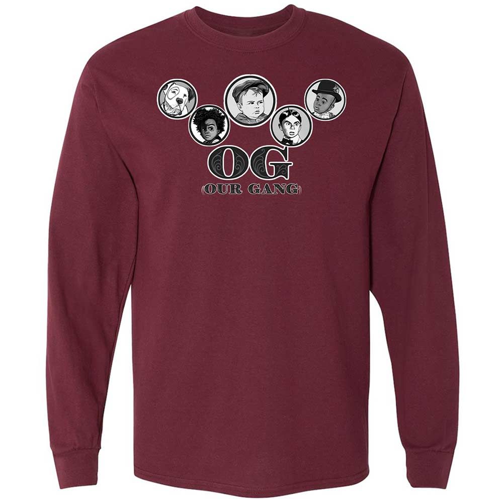 Long Sleeve T-Shirt - GJD3BQGJ - Maroon - 6