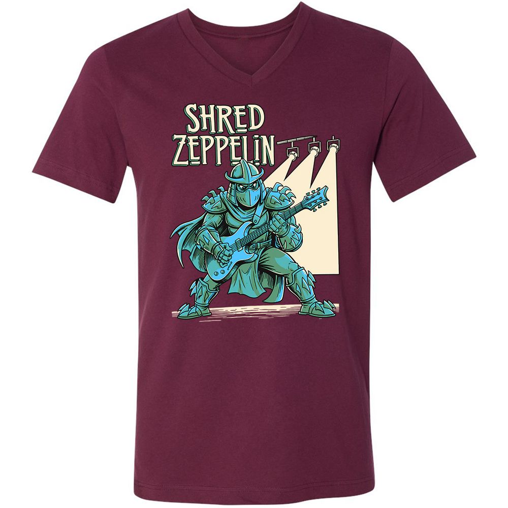 Unisex V-Neck T-Shirt - ZDRYM5PZ - Maroon - 6