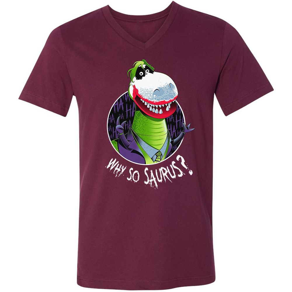 Unisex V-Neck T-Shirt - K9W2TSJ5 - Maroon - 6