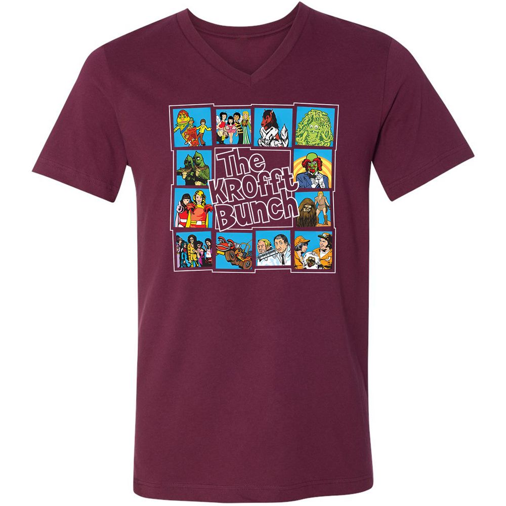 Unisex V-Neck T-Shirt - C388XFBM - Maroon - 6