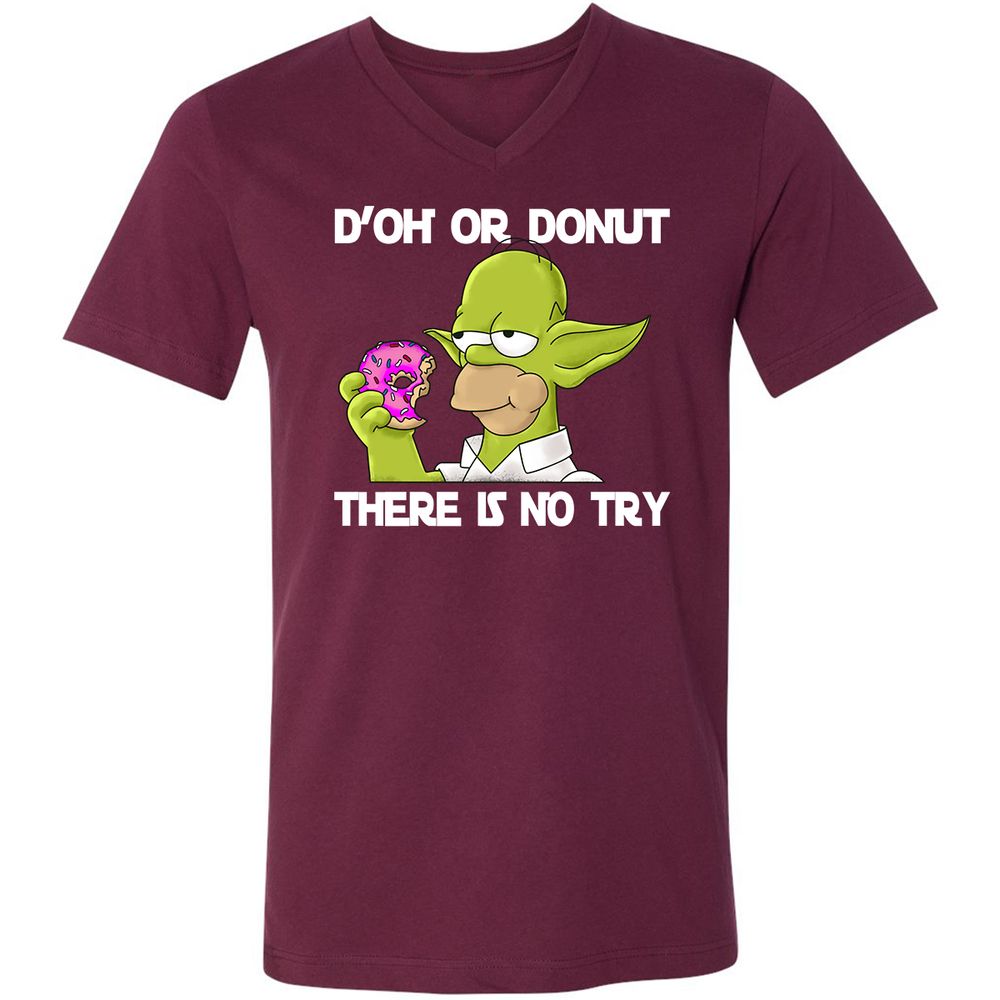 Unisex V-Neck T-Shirt - 2MYUGHFX - Maroon - 6
