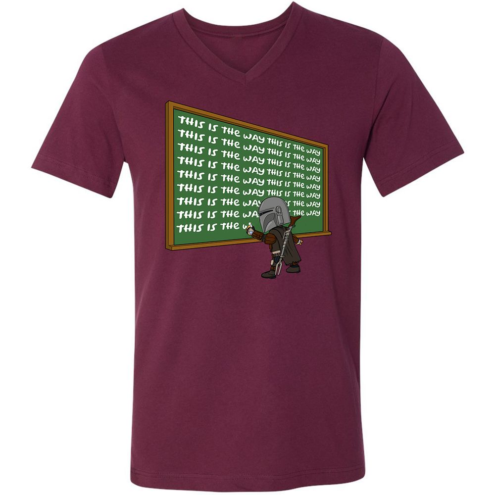 Unisex V-Neck T-Shirt - AF1T3NRA - Maroon - 6