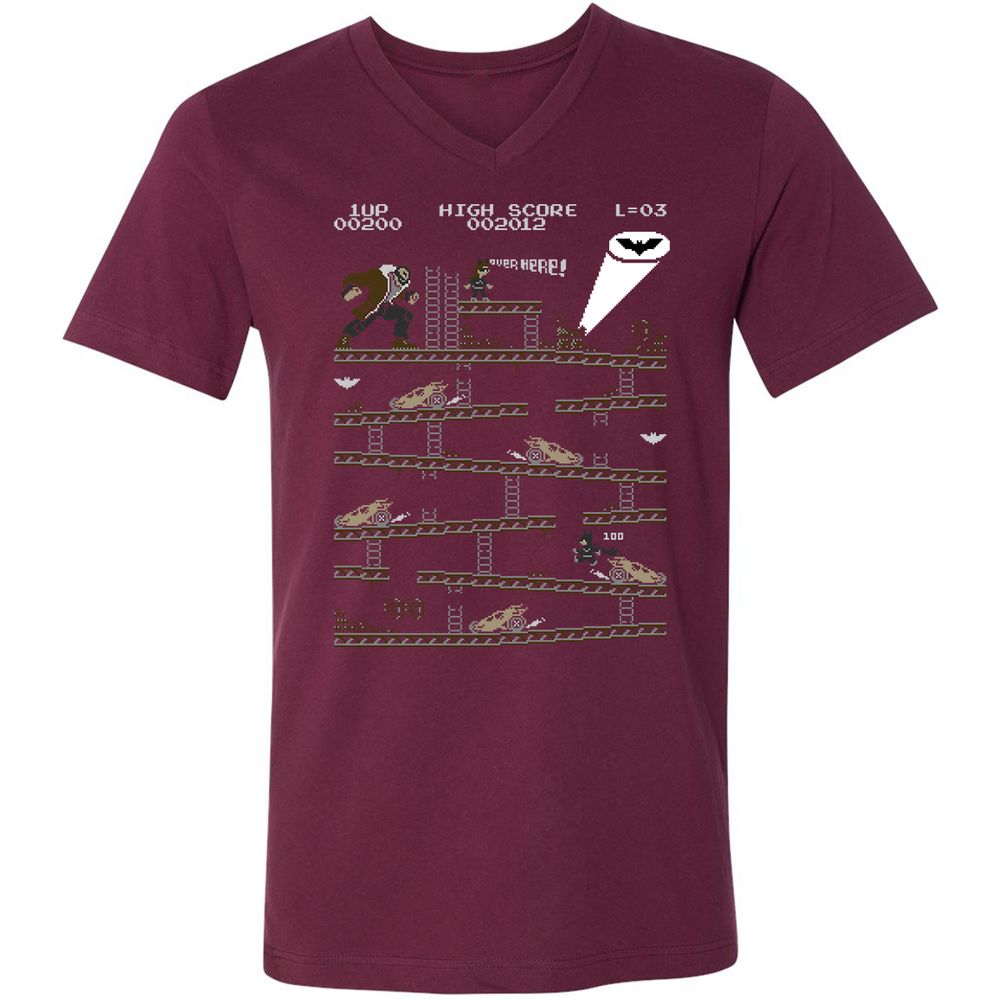 Unisex V-Neck T-Shirt - FVTGSCA6 - Maroon - 6