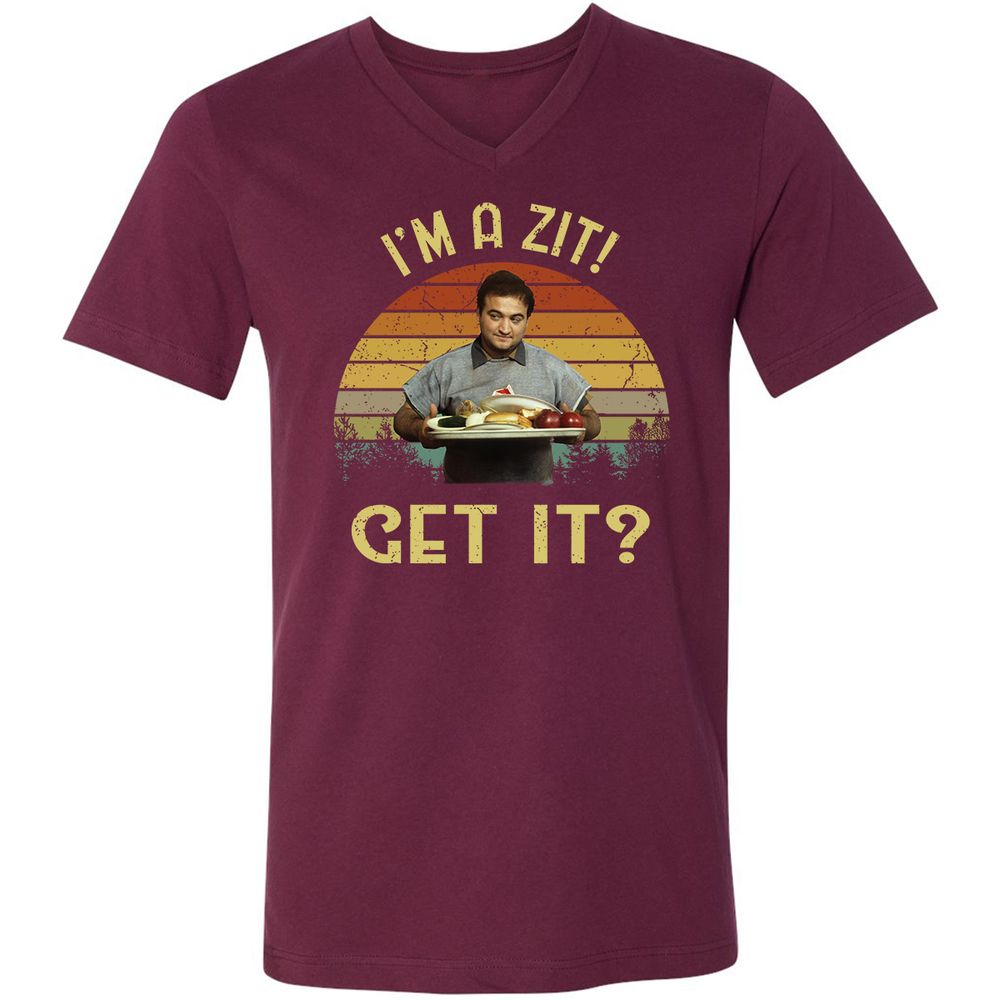 Unisex V-Neck T-Shirt - PFFD42LY - Maroon - 6