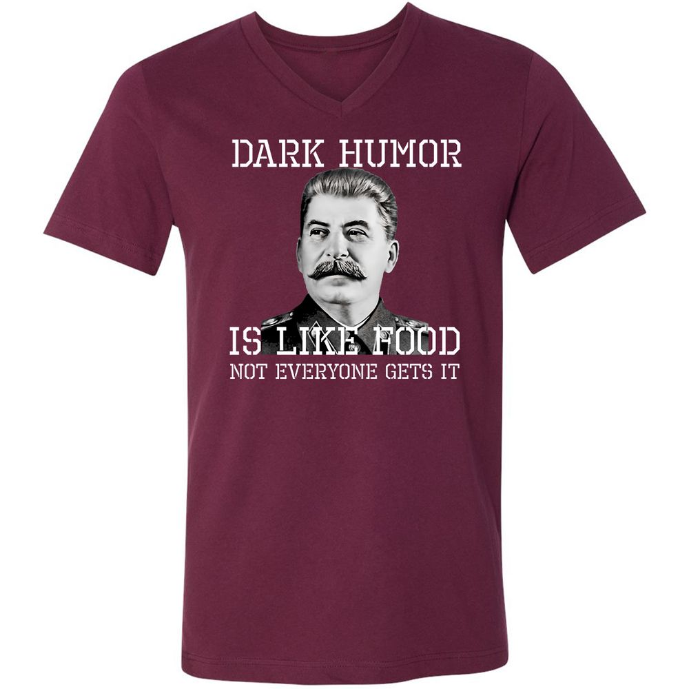 Unisex V-Neck T-Shirt - KGUTUMXZ - Maroon - 6