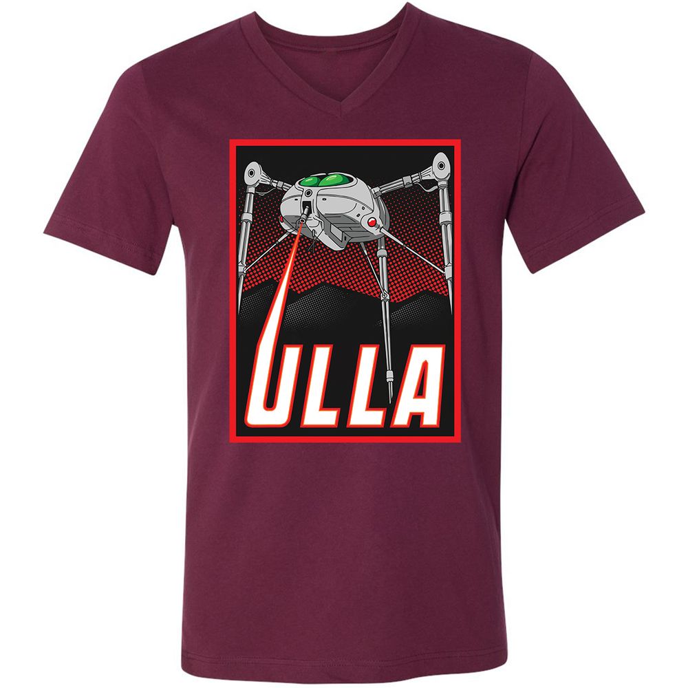 Unisex V-Neck T-Shirt - F1E68YJB - Maroon - 6