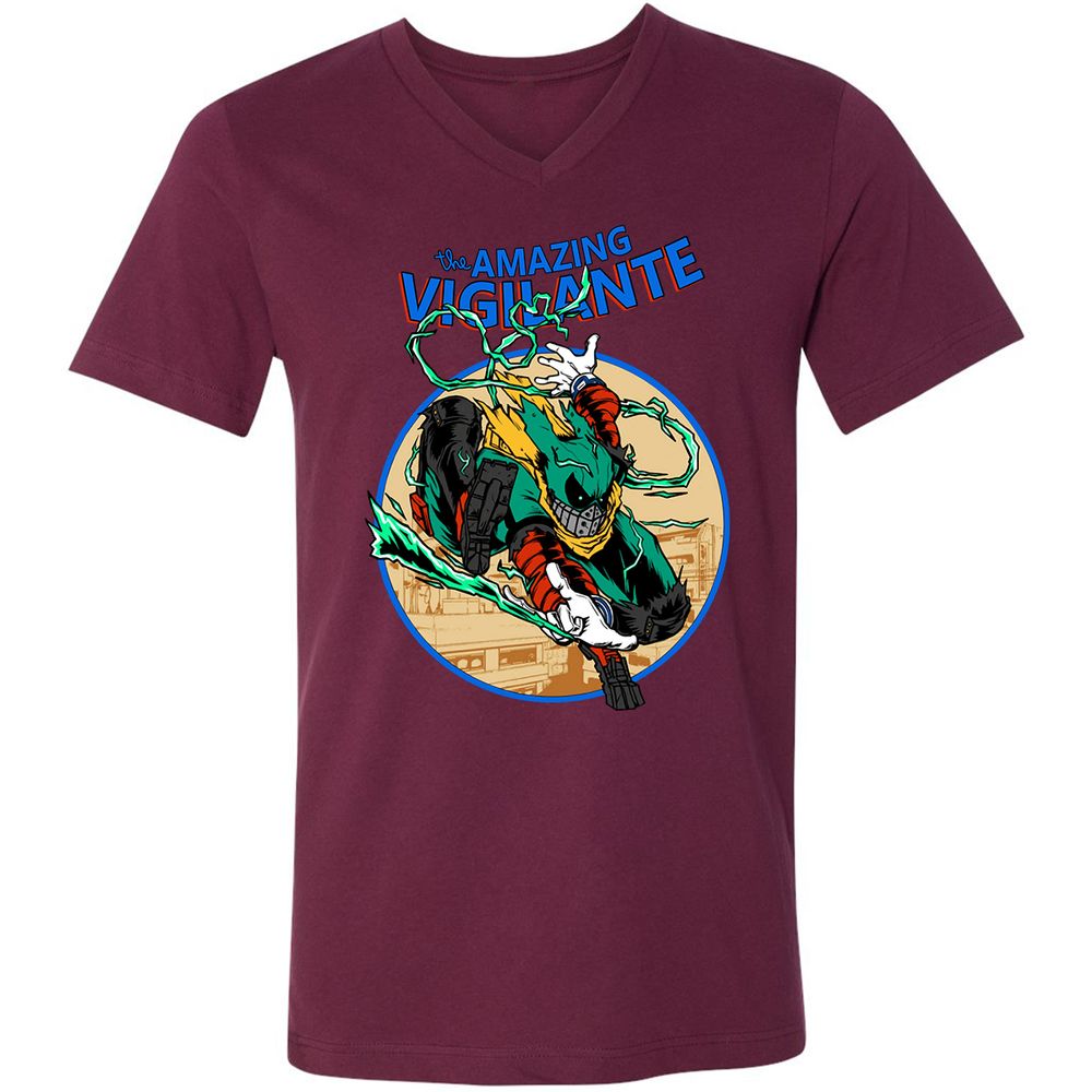 Unisex V-Neck T-Shirt - SC2RR7M5 - Maroon - 6