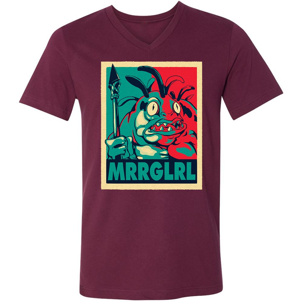 Unisex V-Neck T-Shirt - H11TVNMK - Maroon - 6