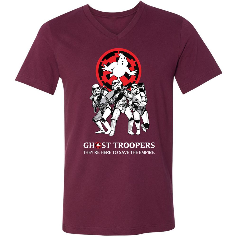 Unisex V-Neck T-Shirt - JMN9HP1D - Maroon - 6