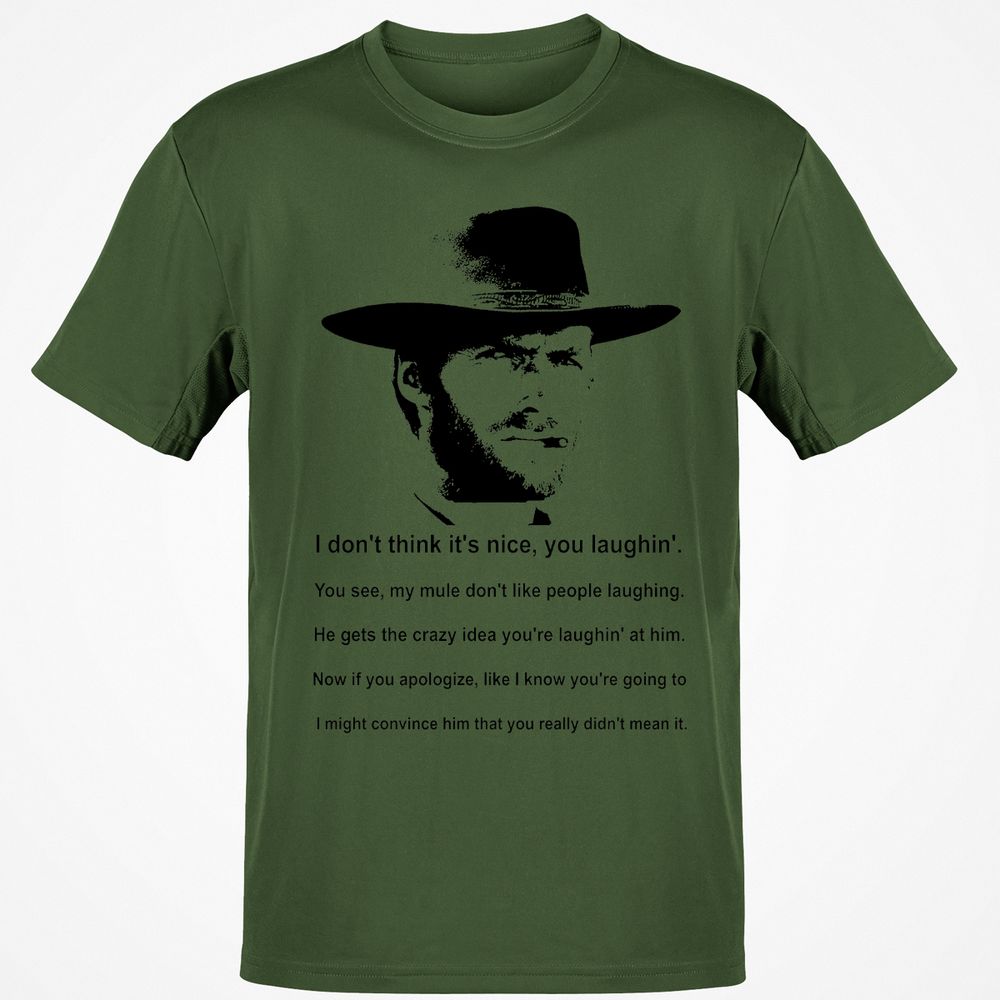 Clint Eastwood Mule Quote - Military Green - 6