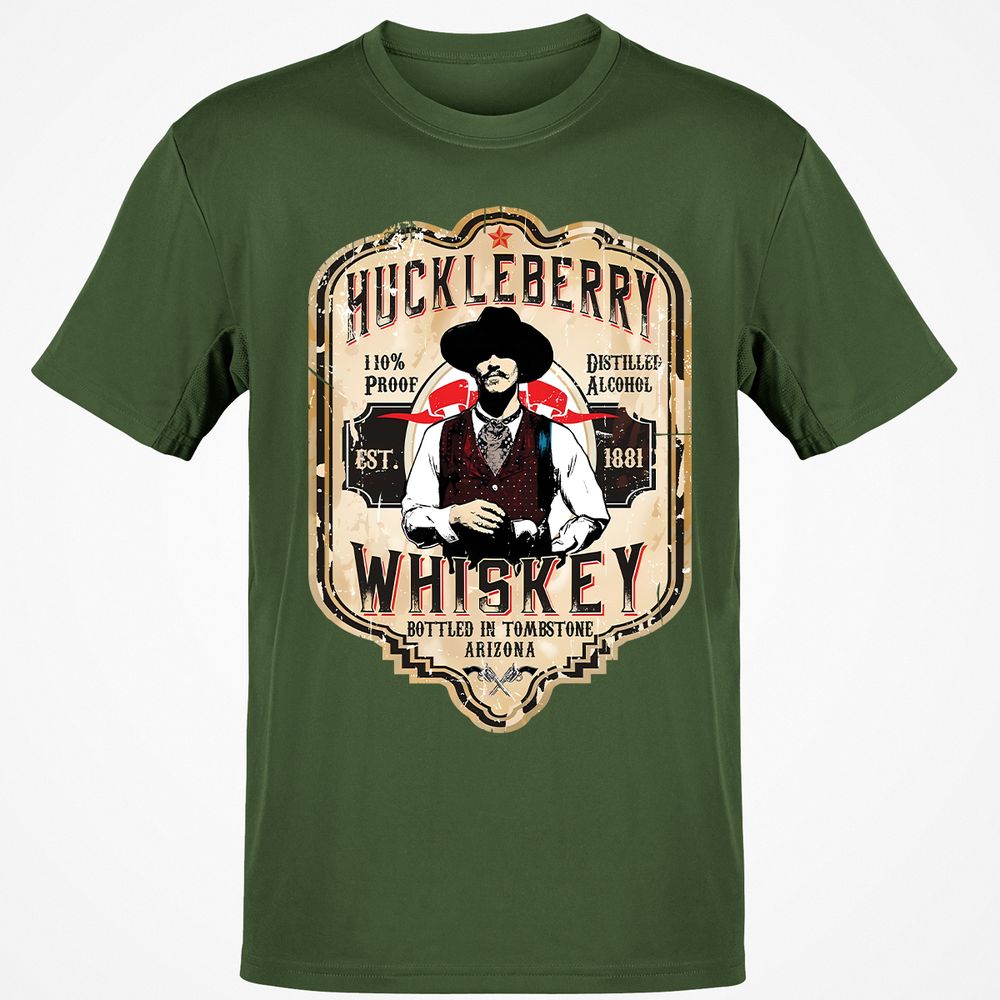 Huckleberry Whiskey Label - Military Green - 6