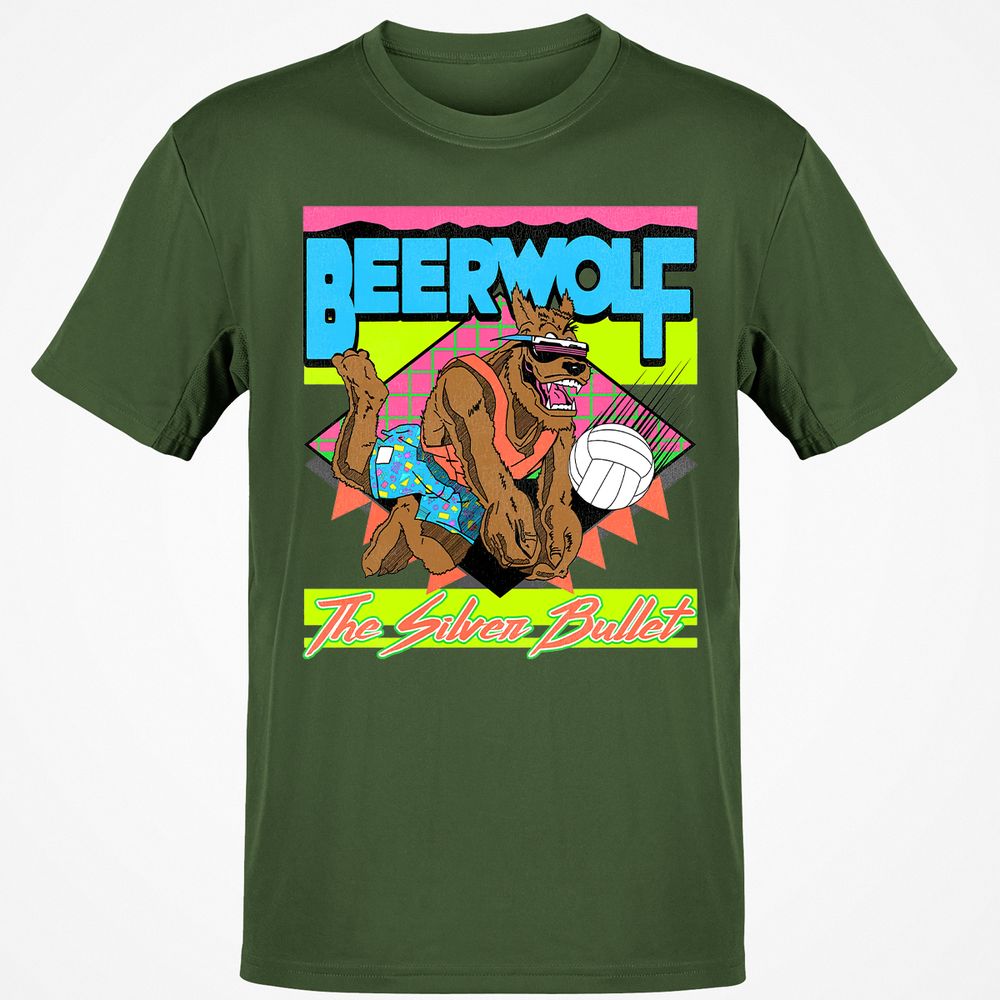 Retro Beach Wolf - Military Green - 6