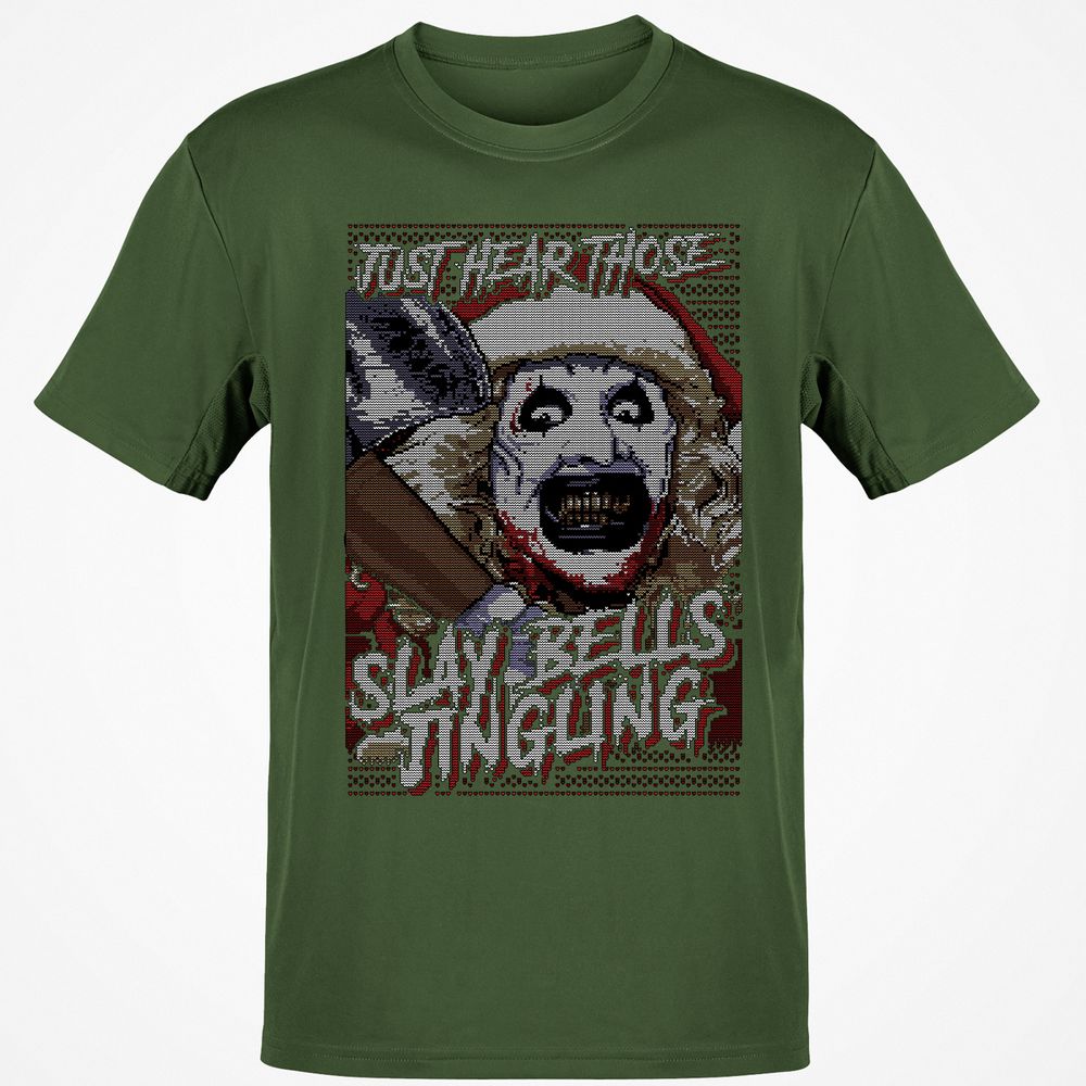 Slay Bells Jingling Classic Unisex T-Shirt - Military Green - 6