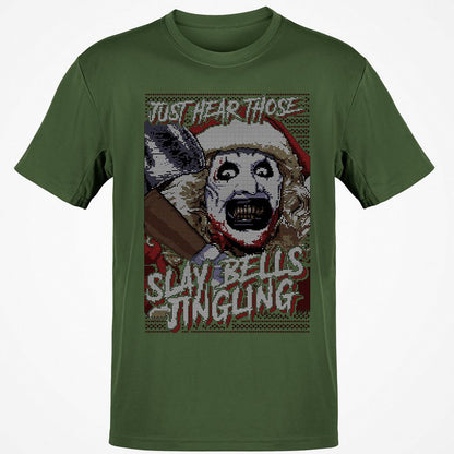 Slay Bells Jingling Classic Unisex T-Shirt - Military Green - 6