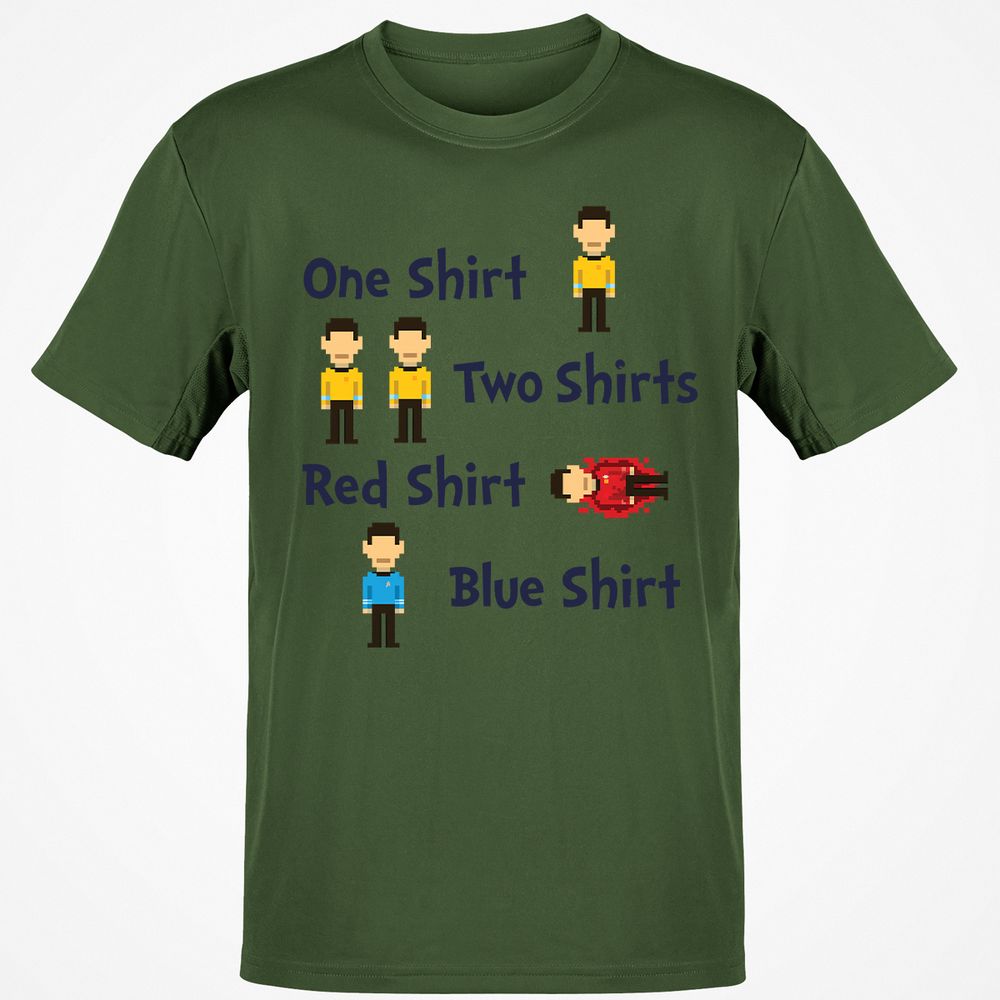 Red Shirt, Blue Shirt - Military Green - 6
