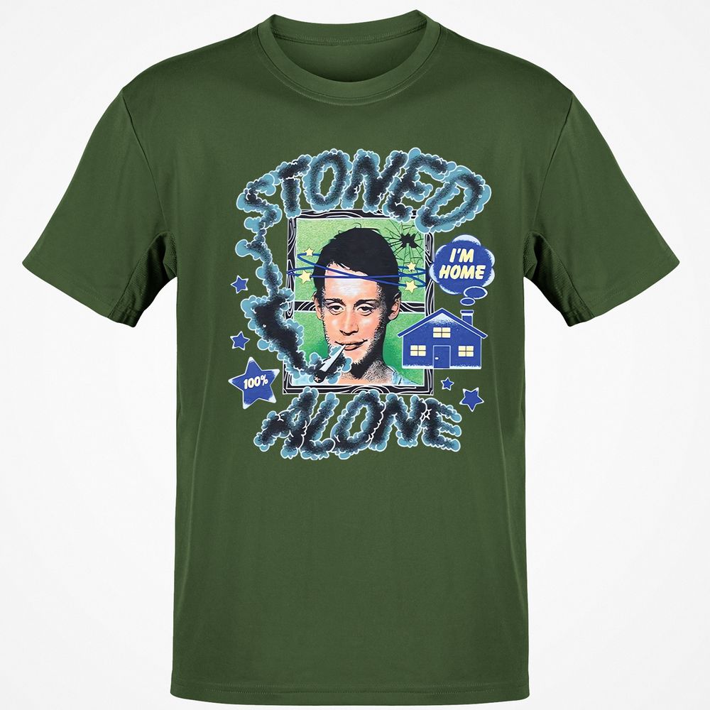 Stoned home alone - Military Green - 6