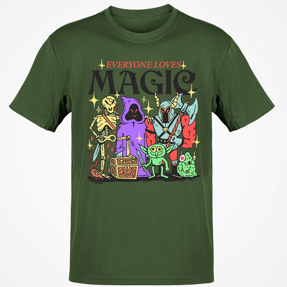 Classic Unisex T-Shirt - B144LVFZ - Military Green - 6