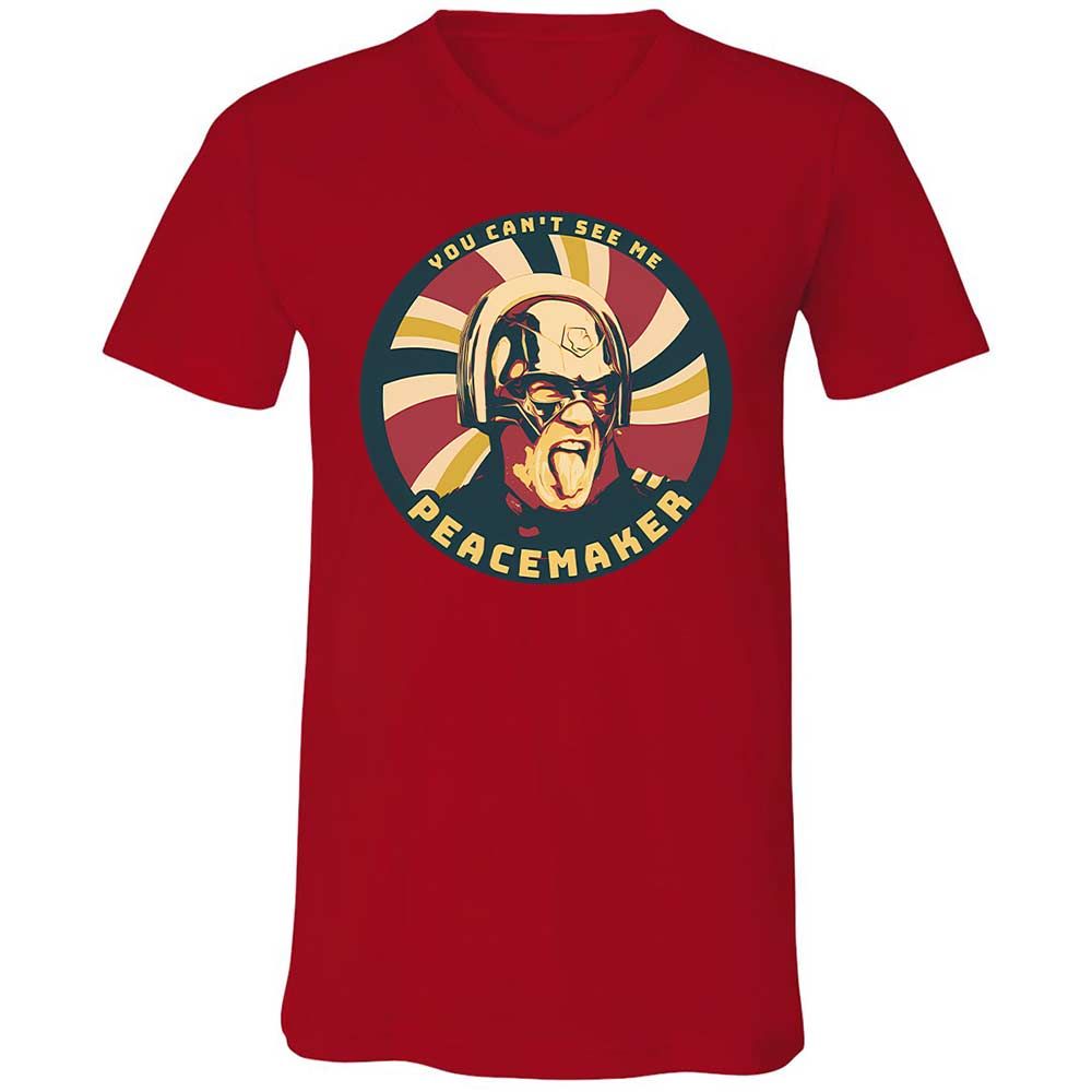 Unisex V-Neck T-Shirt - L3VE94GB - Red - 6