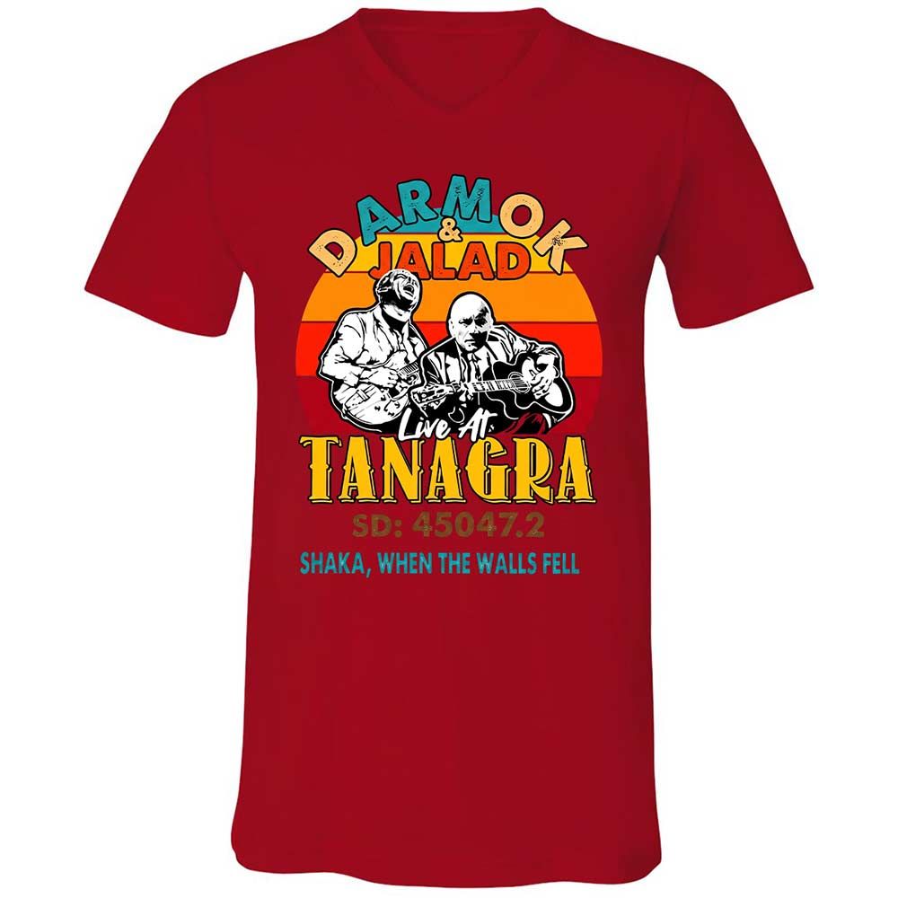 Unisex V-Neck T-Shirt - 6N94R52T - Red - 6