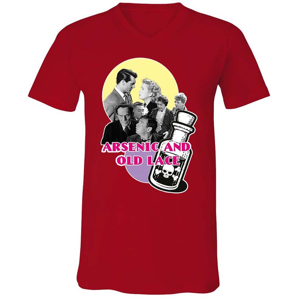 Unisex V-Neck T-Shirt - PDL8V7JR - Red - 6