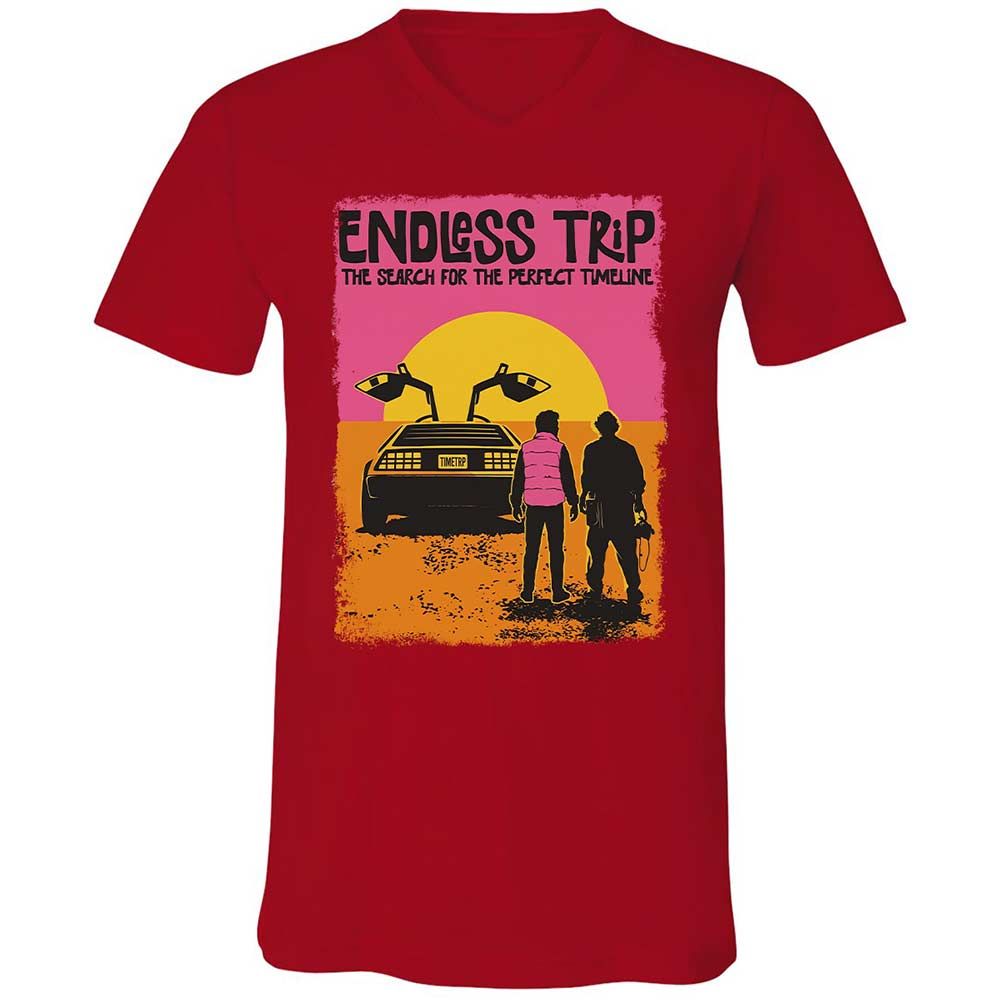 Unisex V-Neck T-Shirt - 8LMKVKLA - Red - 6