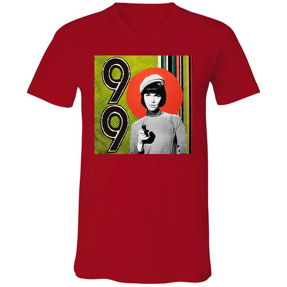 Unisex V-Neck T-Shirt - 4BJL6VHZ - Red - 6