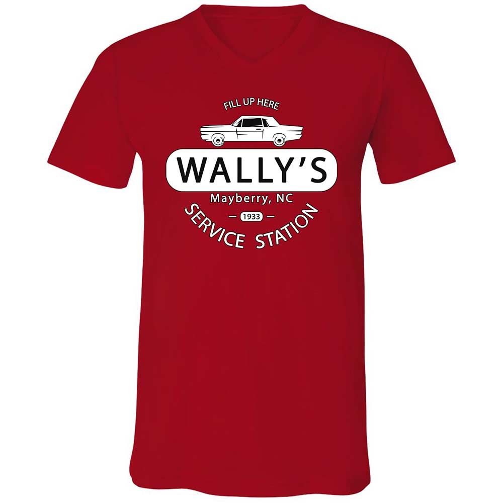 Unisex V-Neck T-Shirt - J6TYQHJC - Red - 6