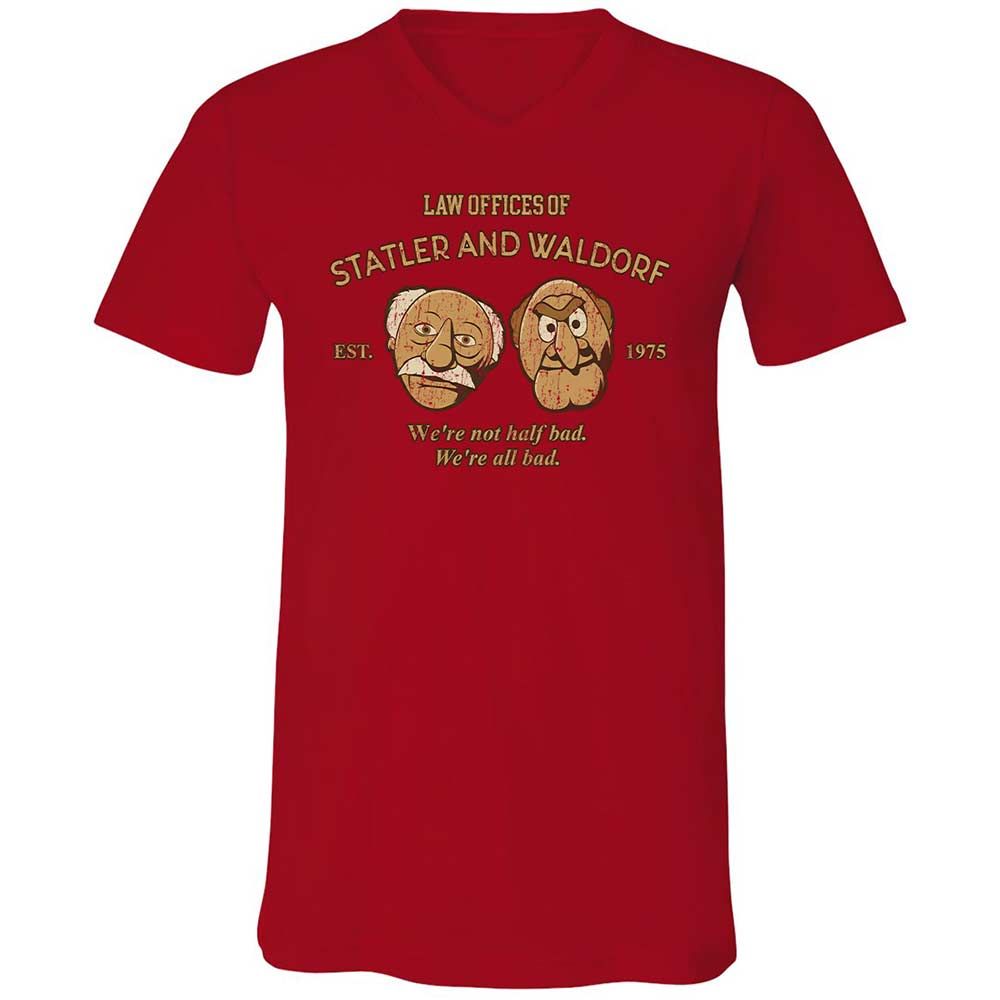 Unisex V-Neck T-Shirt - 1VMU8ZUK - Red - 6