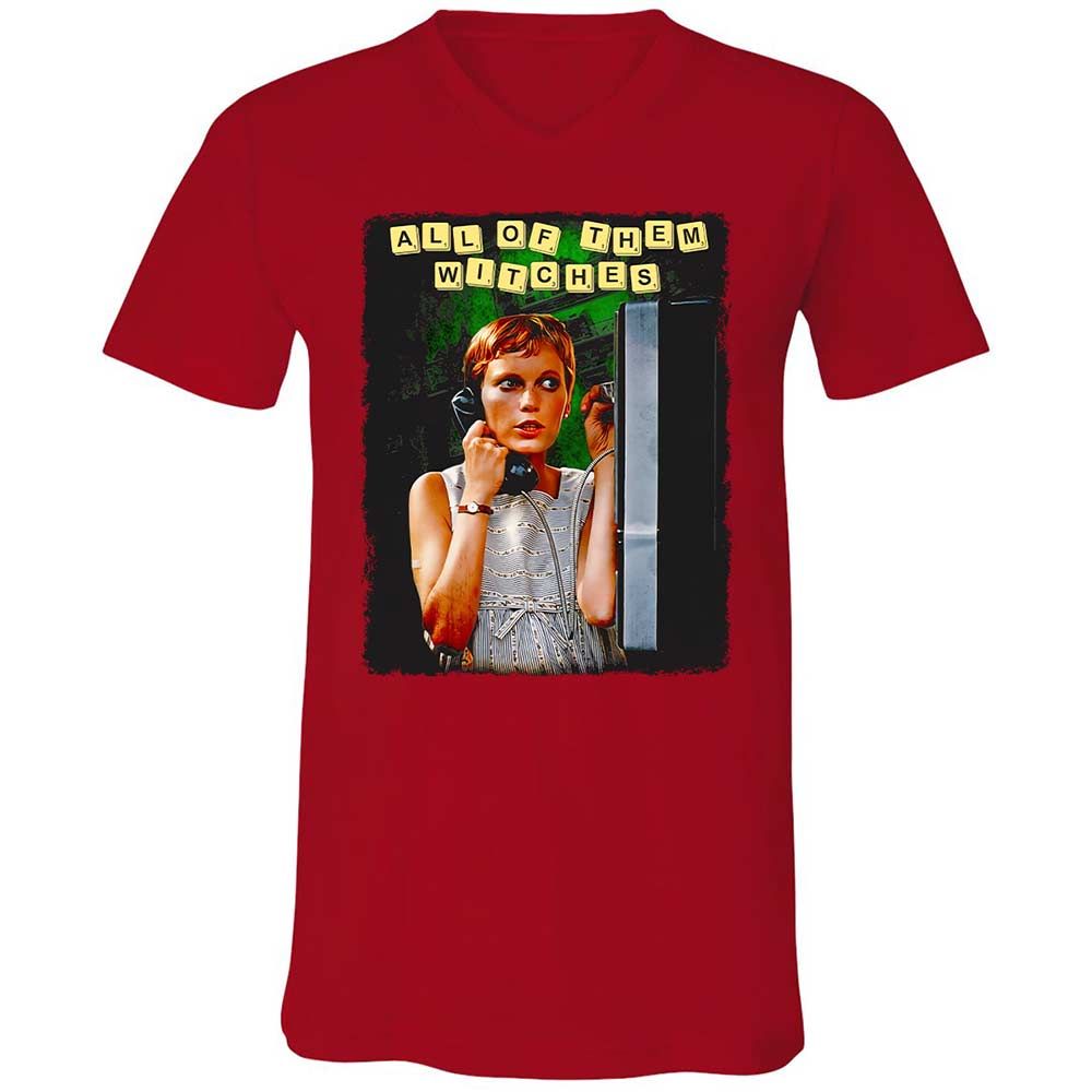 Unisex V-Neck T-Shirt - W98HCEUS - Red - 6
