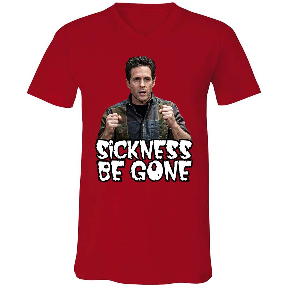Unisex V-Neck T-Shirt - 5QDSN4E9 - Red - 6