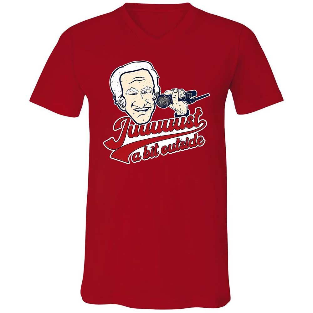 Unisex V-Neck T-Shirt - VJHZKPCZ - Red - 6