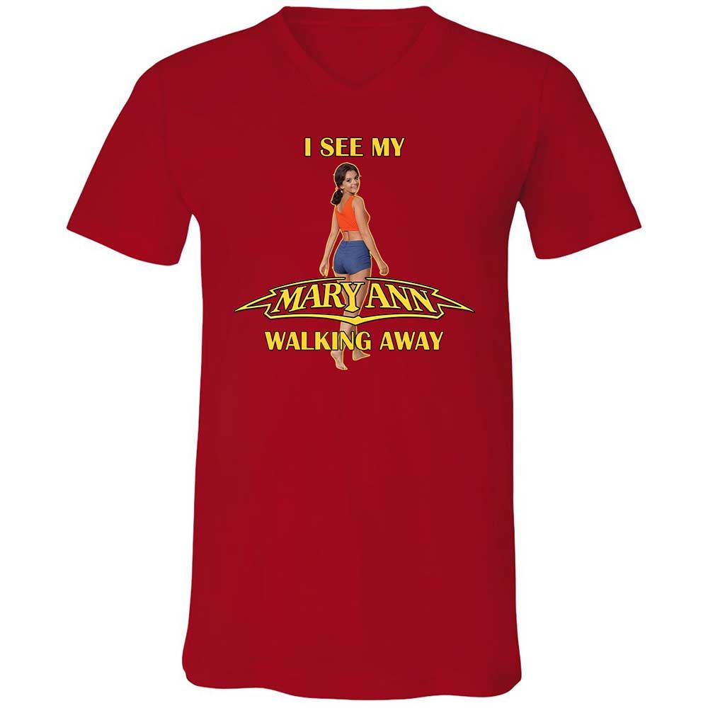 Unisex V-Neck T-Shirt - K8U6GMJ8 - Red - 6