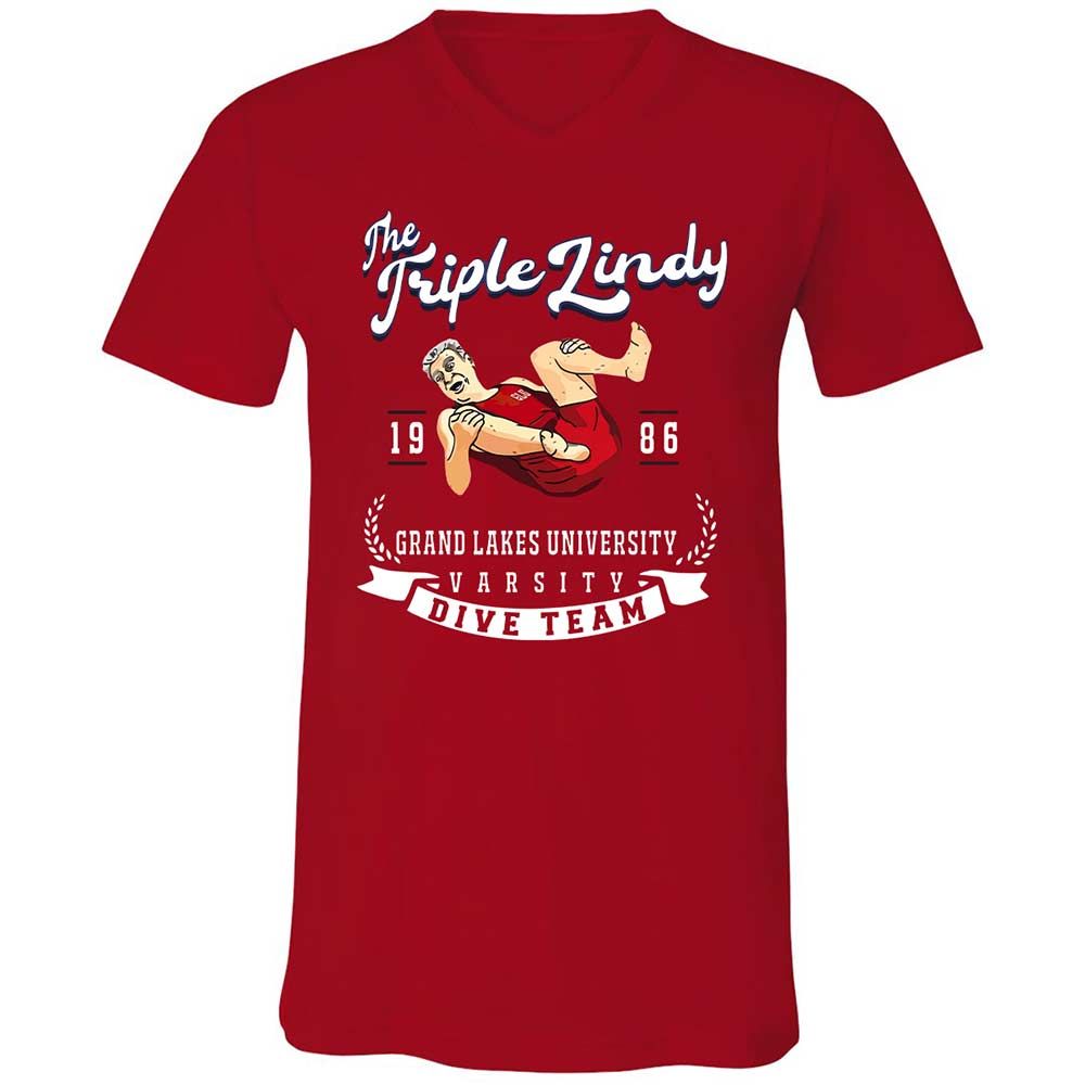 Unisex V-Neck T-Shirt - 1HWJC22T - Red - 6